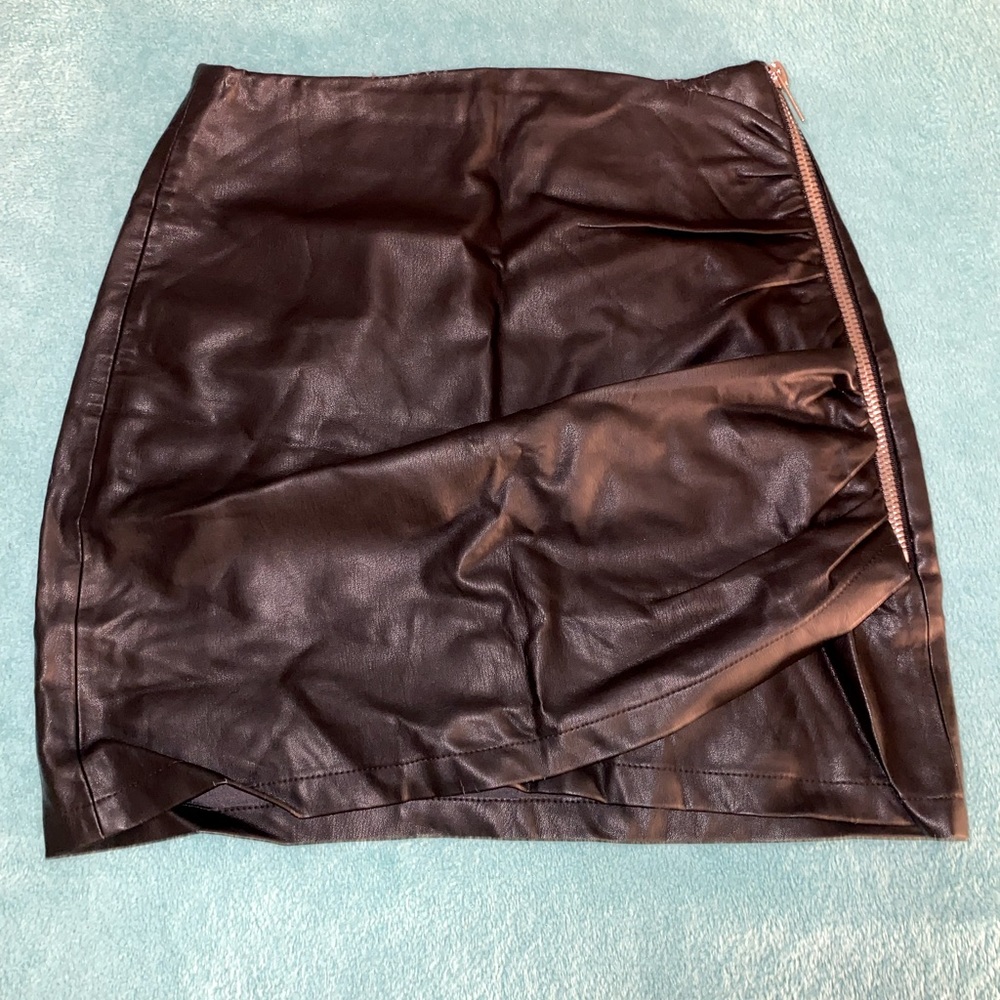 Zara leather mini skirt
